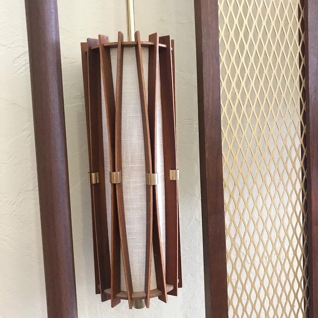 SOLD • Tension Pole Room Divider Lamp