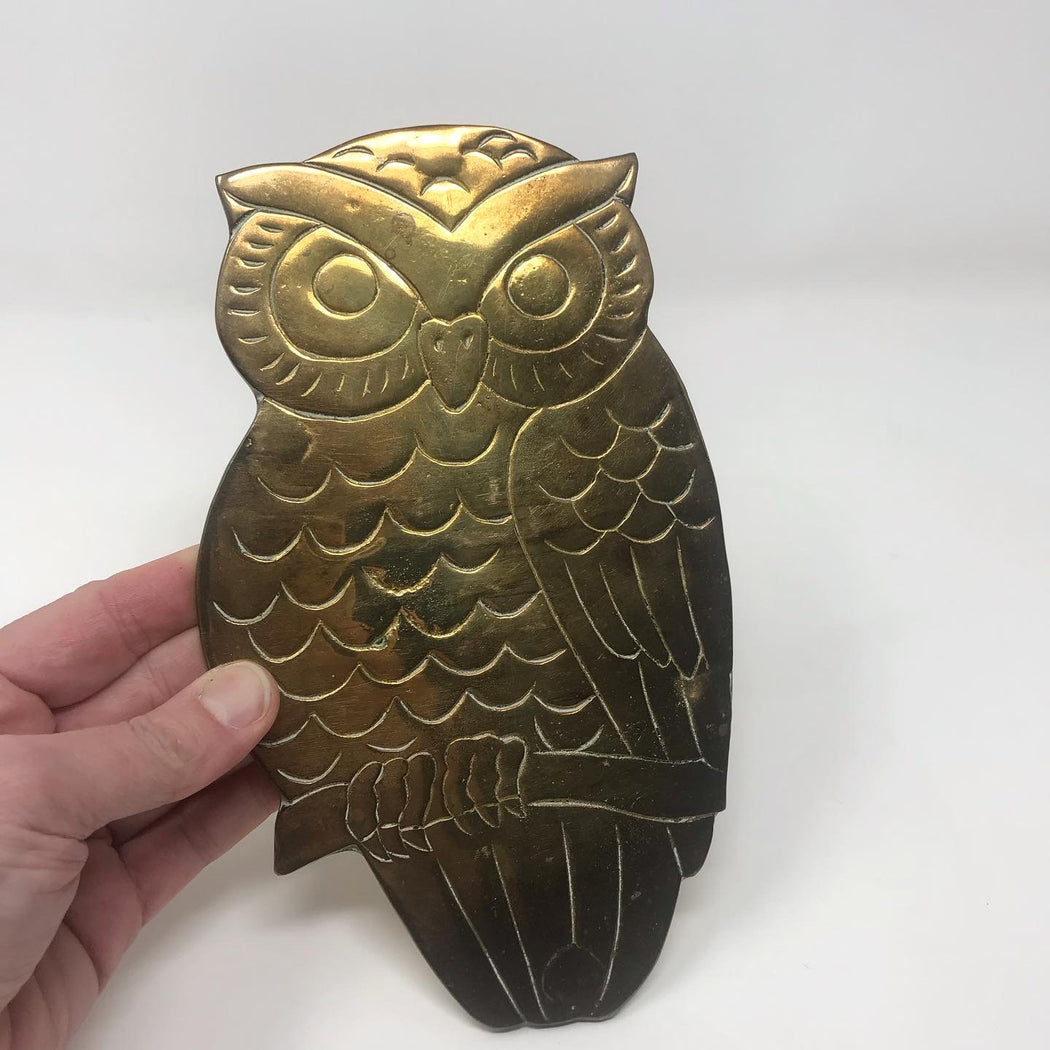 Brass Owl Trivet