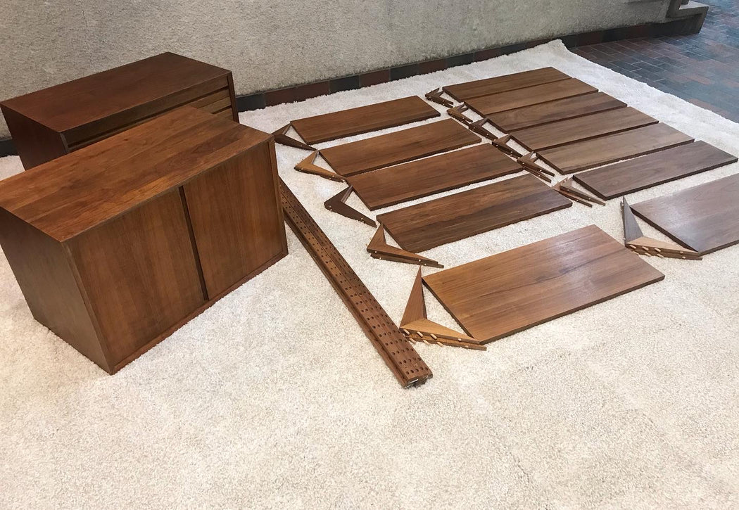 SOLD • Danish Walnut Modular Wall Unit