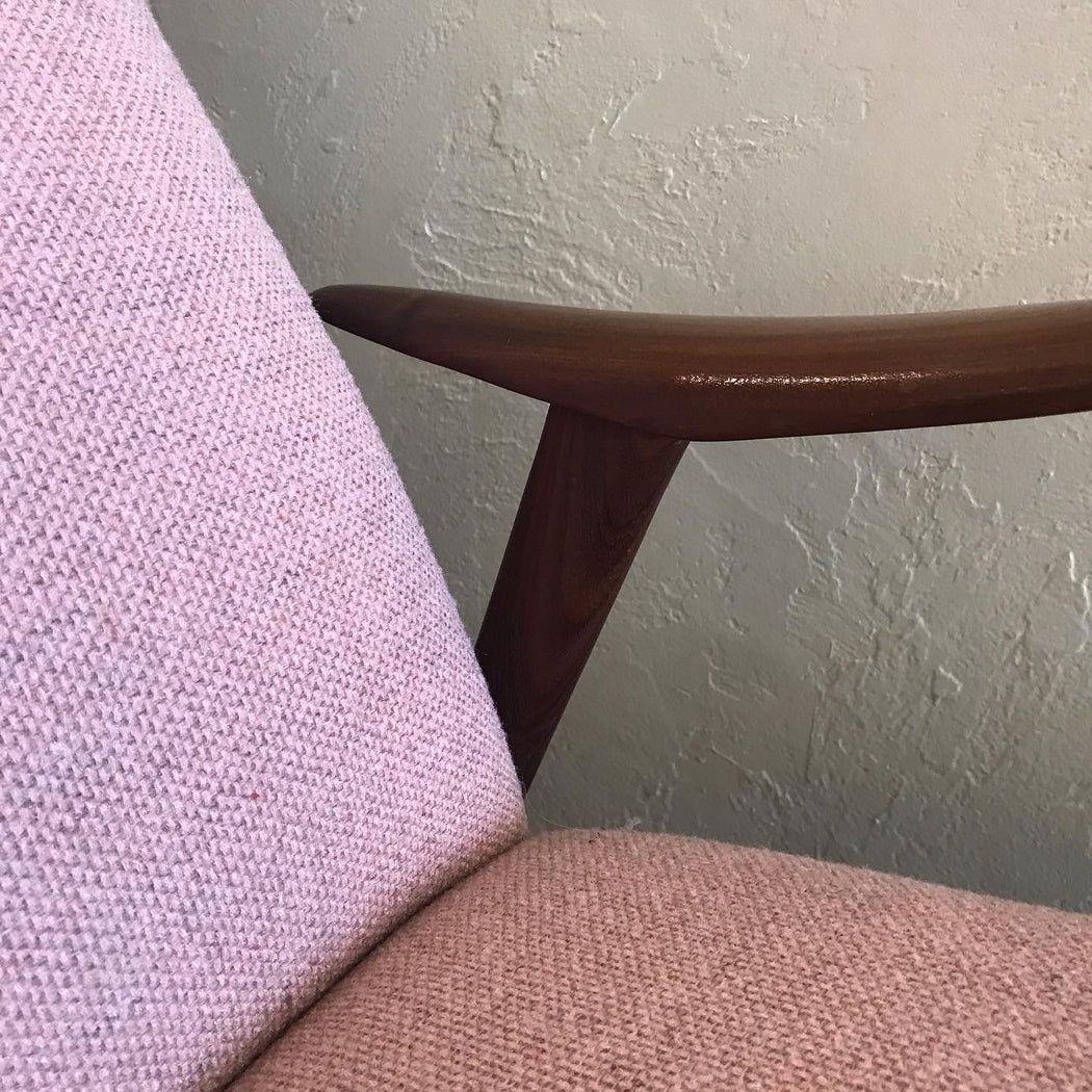 SOLD • Danish Teak Chair + Ottoman