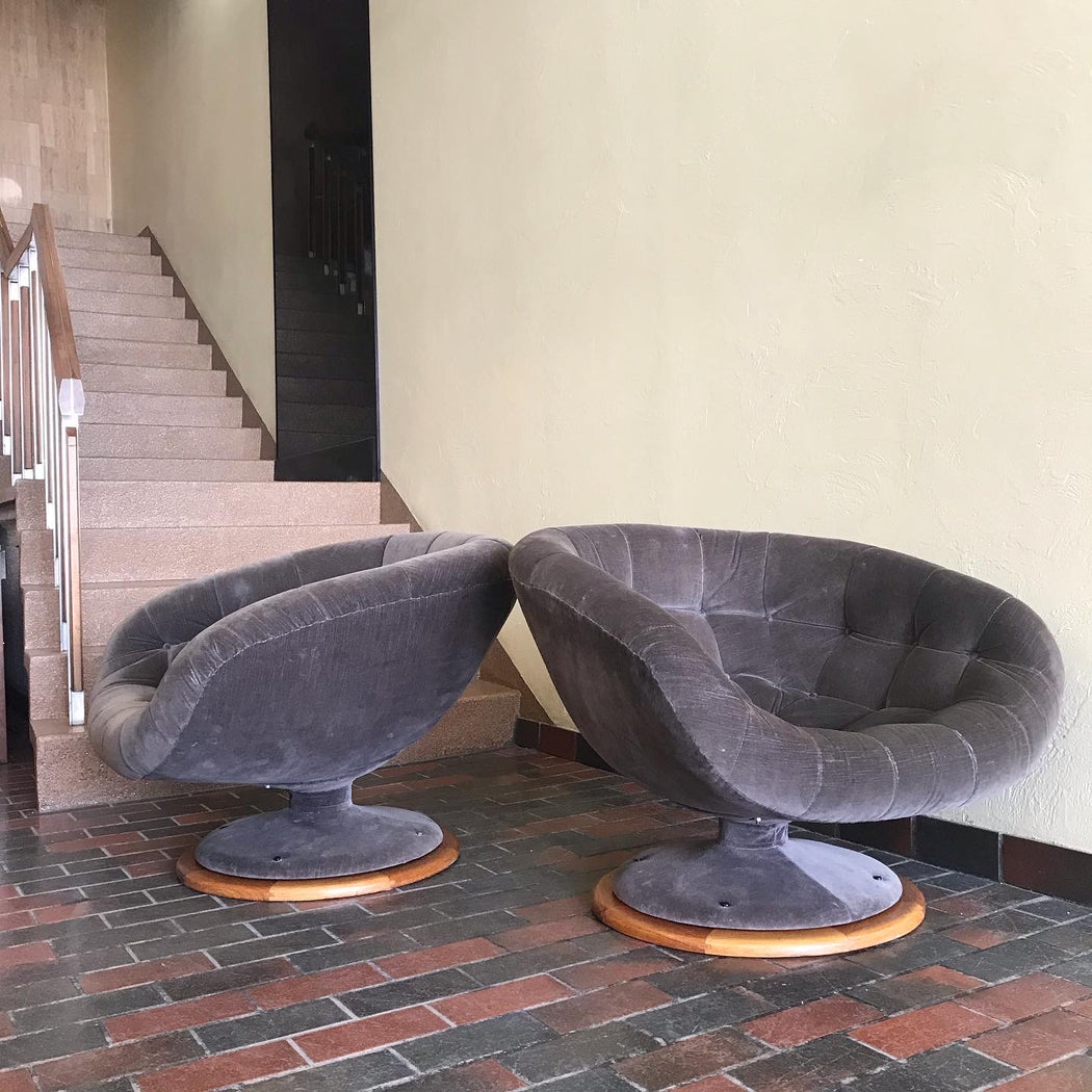 SOLD • R. Huber Swivel Tub Chairs