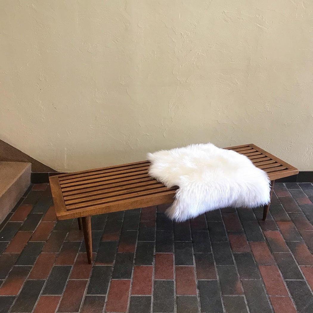 SOLD • Walnut Slat Bench