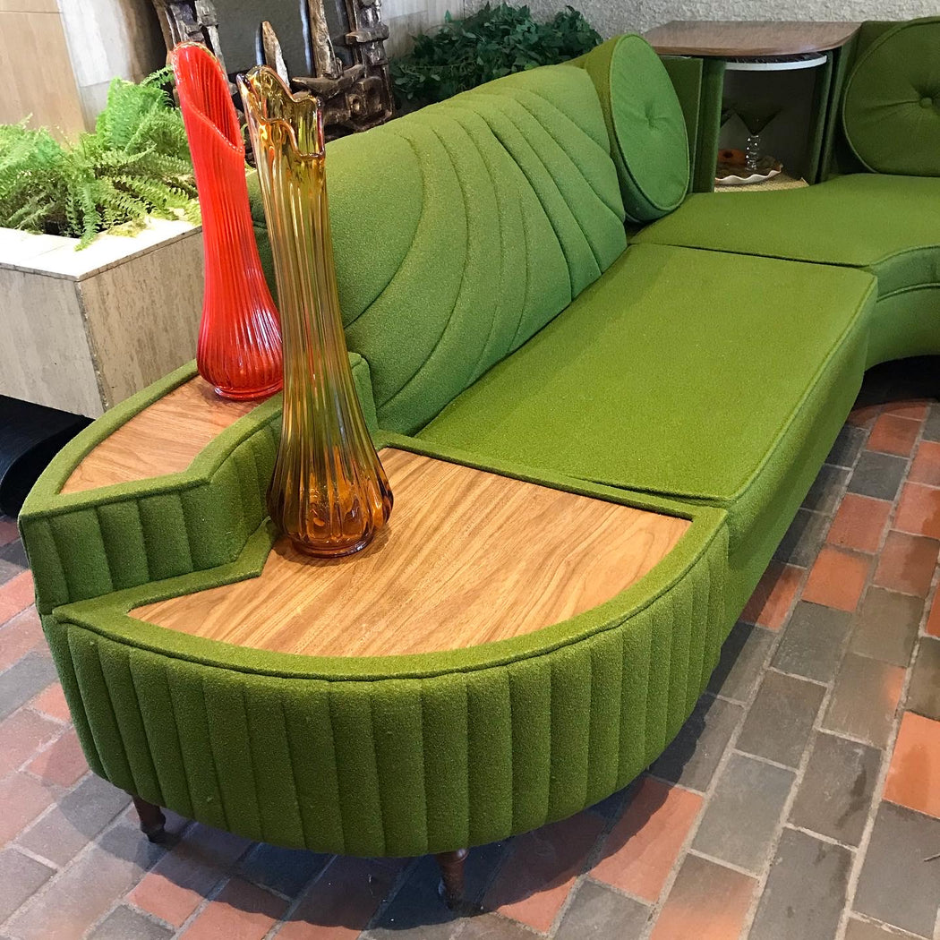 SOLD • Kermit Green Sectional Sofa