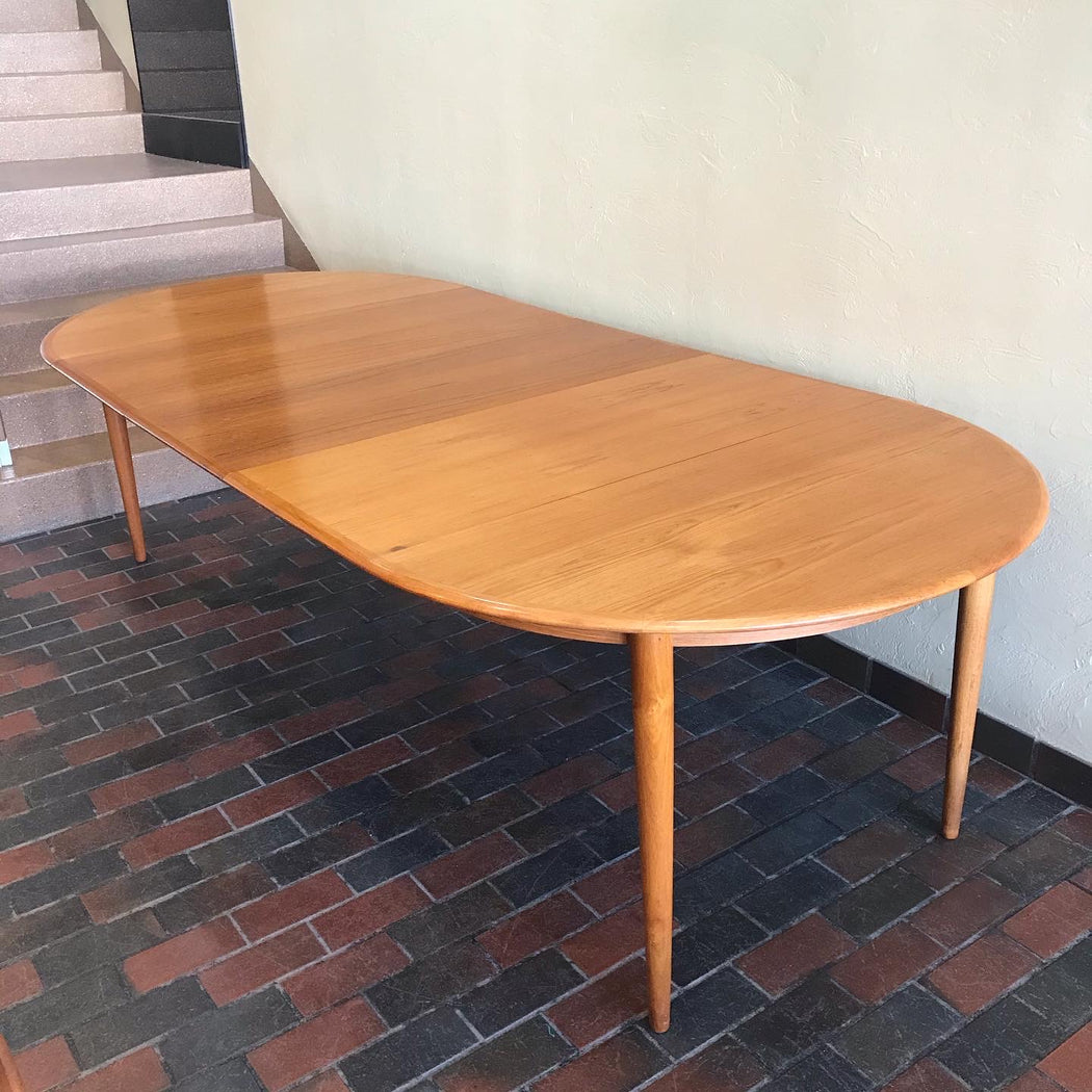 SOLD • Teak Dining Table with 3 Leafs