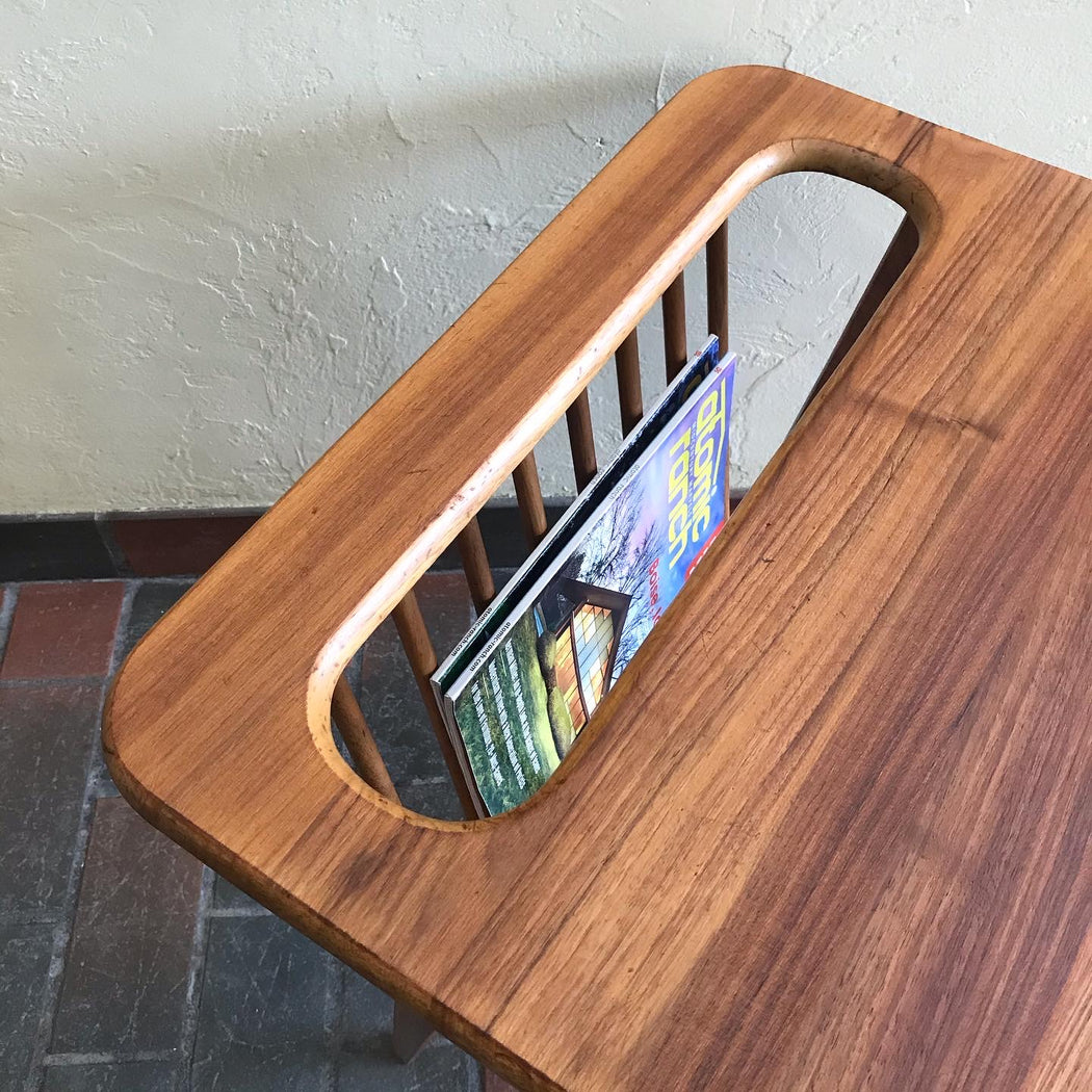 SOLD • Arthur Umanoff Side Table Magazine Rack