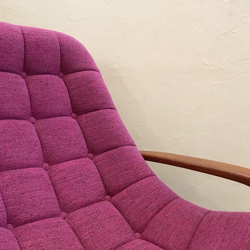 SOLD • R. Huber Scoop Chair + Ottoman