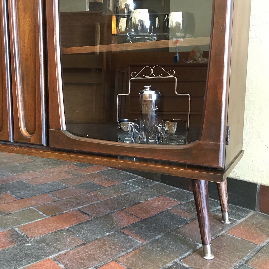 SOLD • Victoriaville Walnut Bar Cabinet