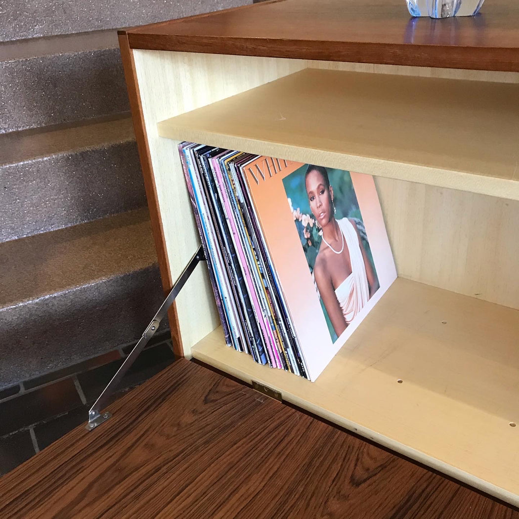 Danish Teak Record Cabinet