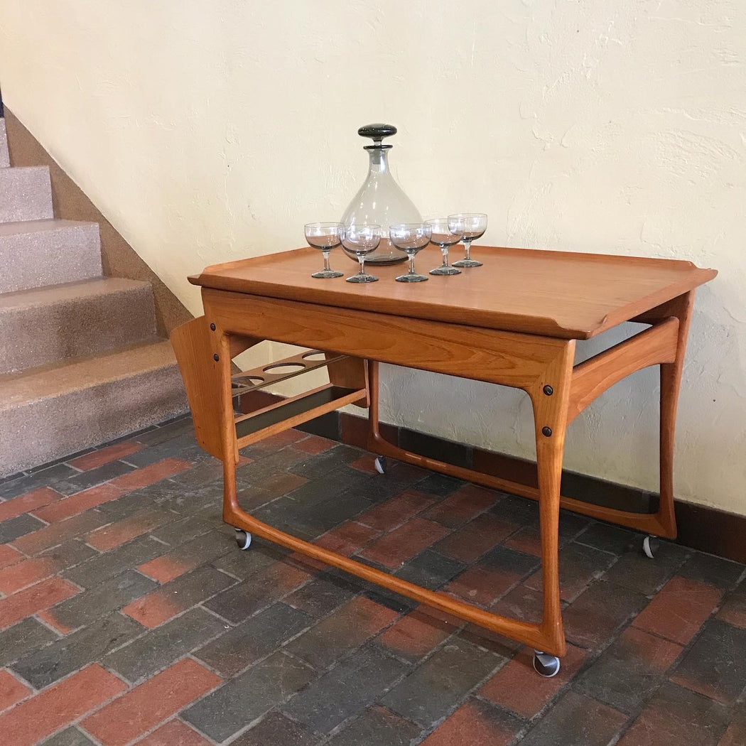 SOLD • Art Furn Danish Teak Cart