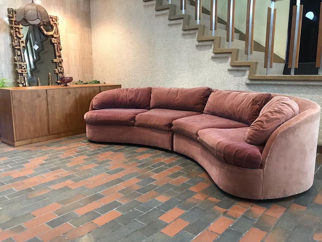 SOLD • Mauve Velvet 1970s Sofa