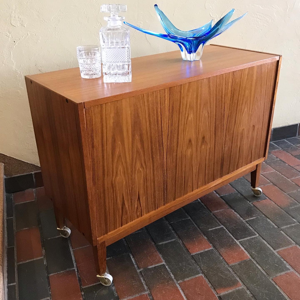 Danish Teak Record Cabinet