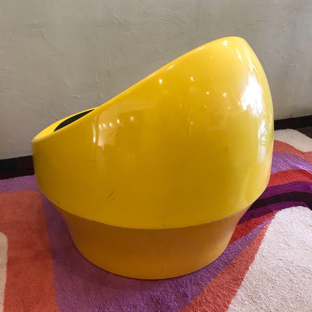 SOLD • Yellow Mod Fibreglass Chair