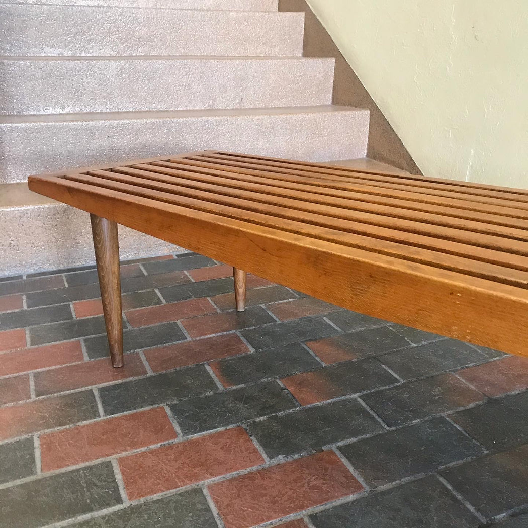 SOLD • Walnut Slat Bench