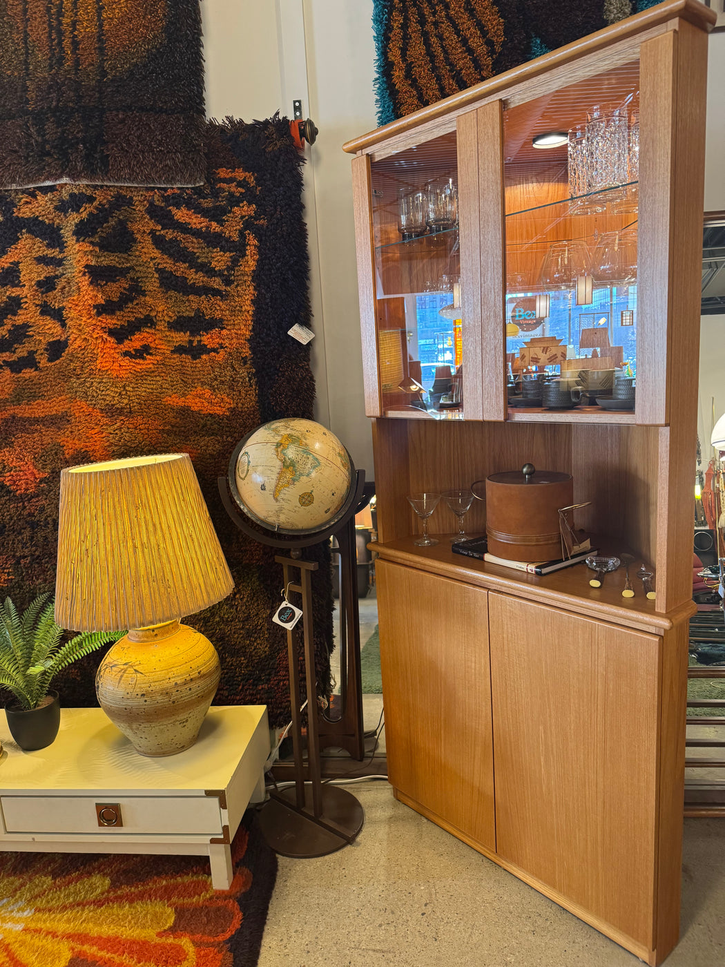 Teak Corner Cabinet