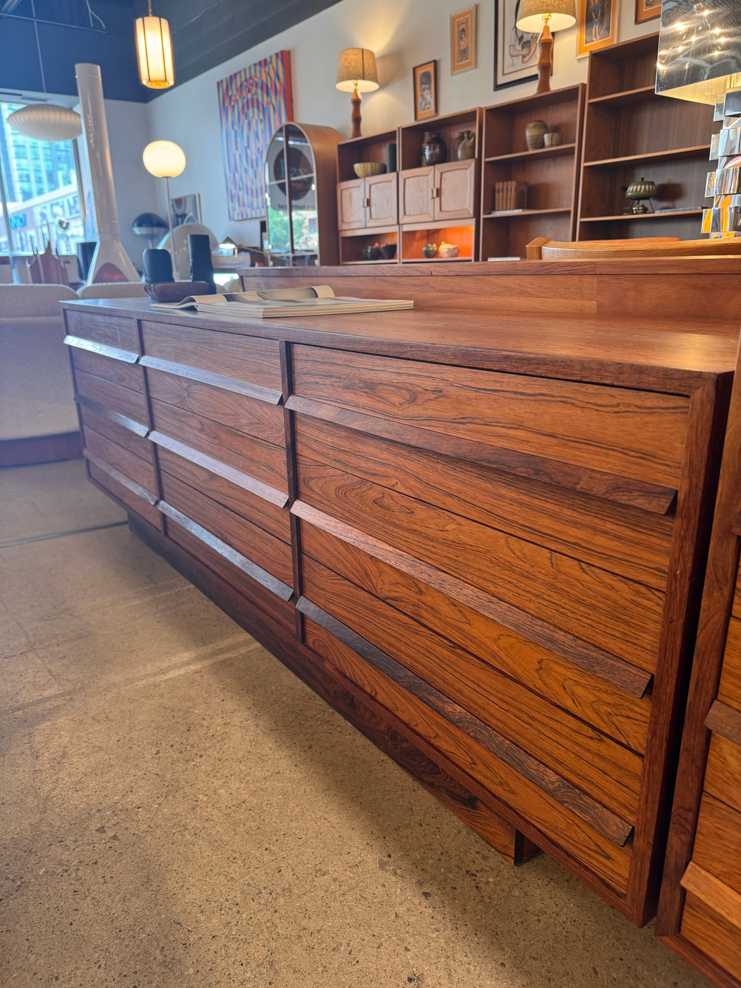 Rosewood 9 Drawer Dresser