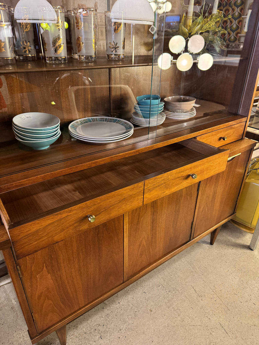 Vintage Walnut Hutch
