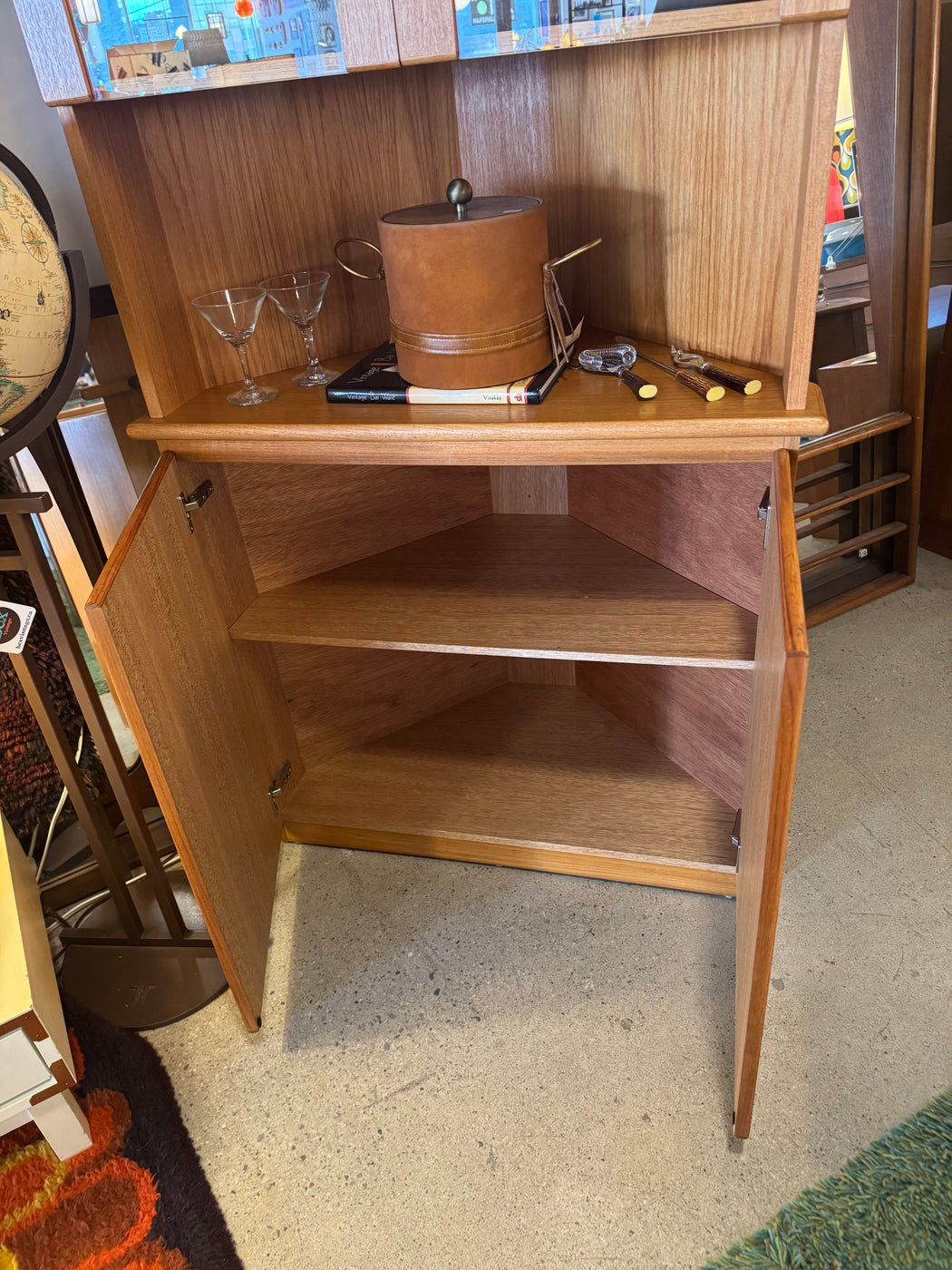 Teak Corner Cabinet