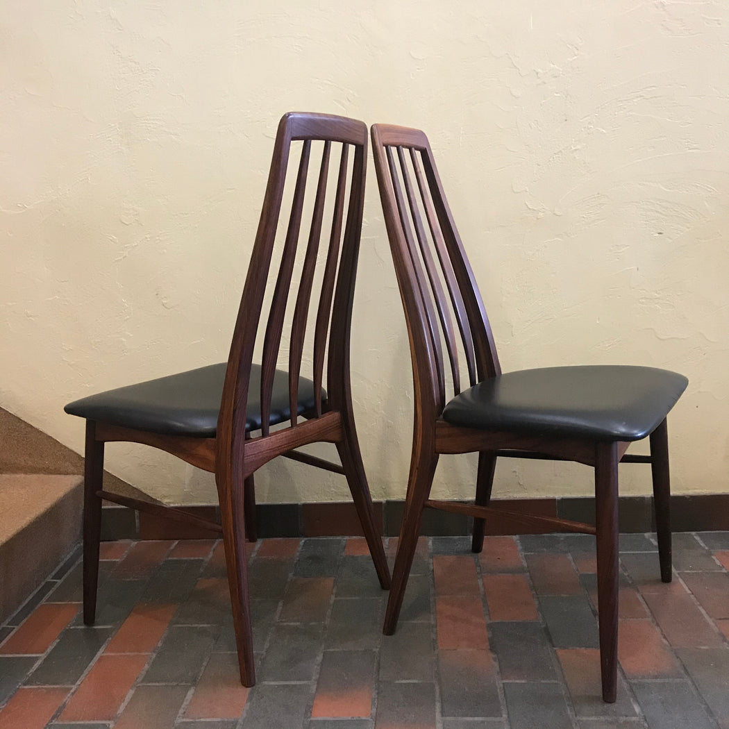Set of Four Eva Rosewood Dining Chairs