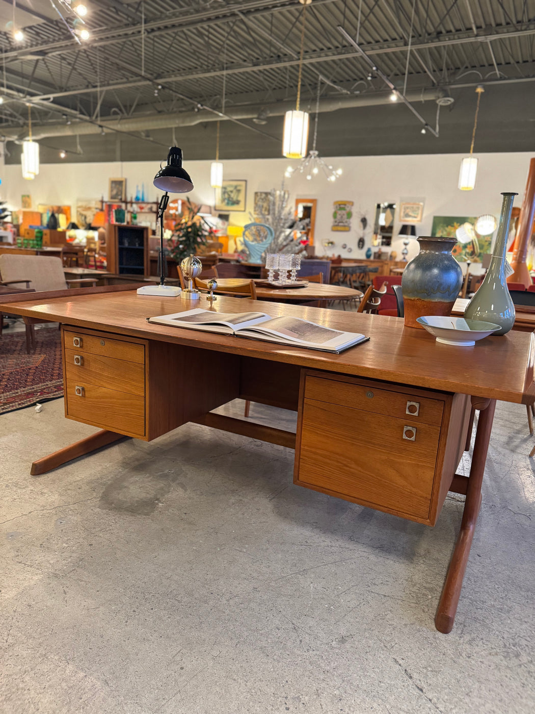 SALE • HP Hansen Teak Executive Desk