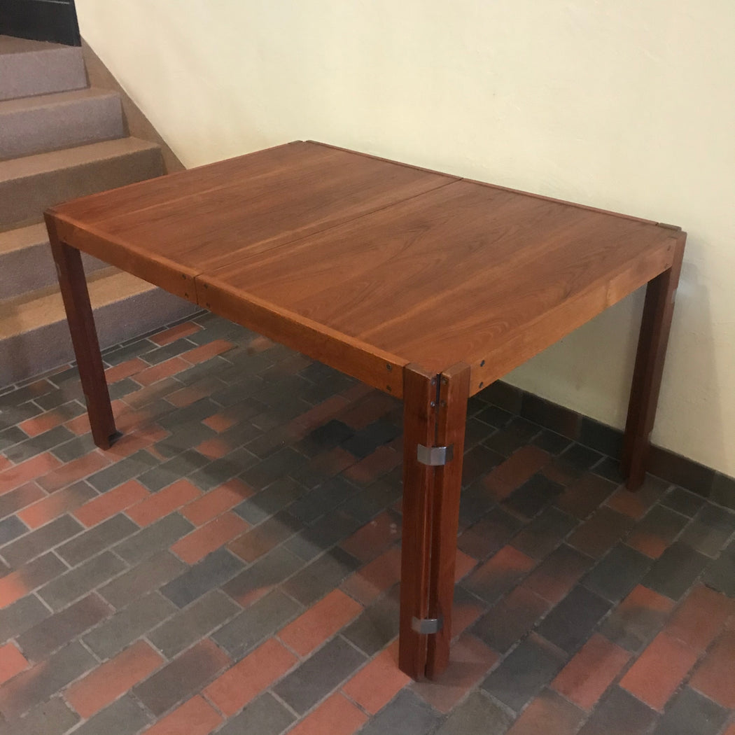 Rosewood + Chrome Dining Table