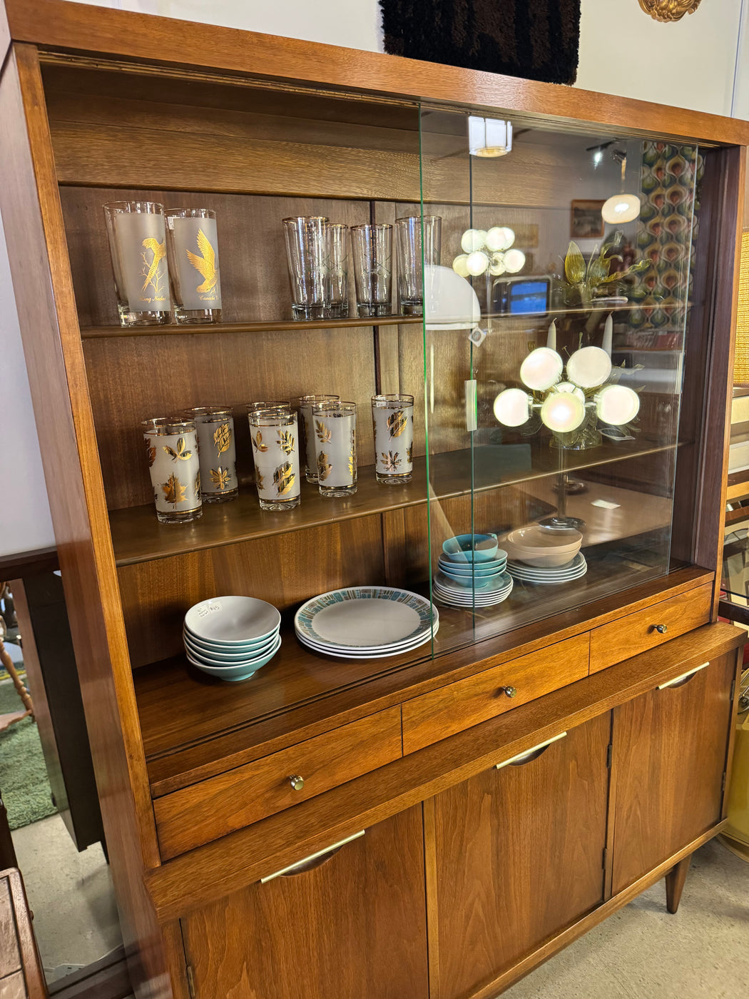 Vintage Walnut Hutch