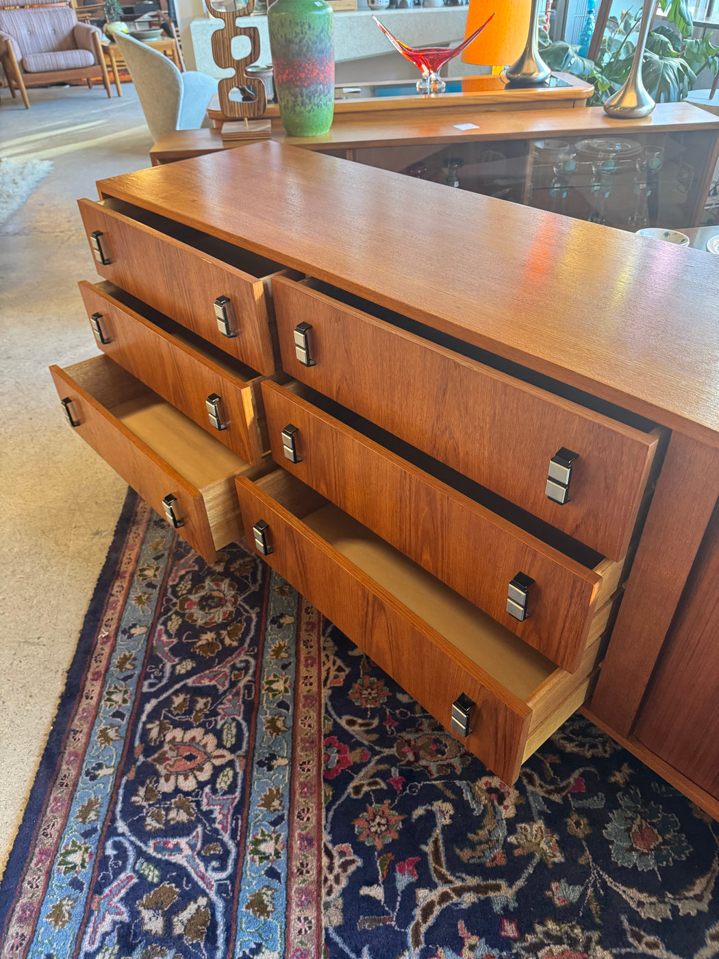 RS Associates Teak Dresser Credenza