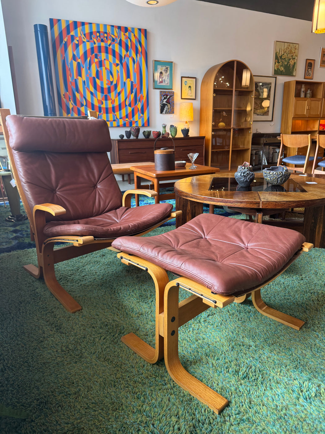 Vintage Westnofa Chair + Ottoman