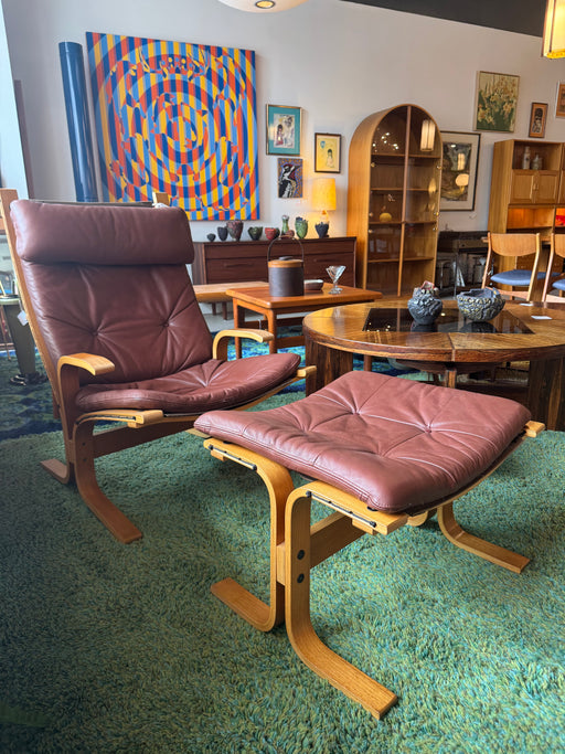 Vintage Westnofa Chair + Ottoman