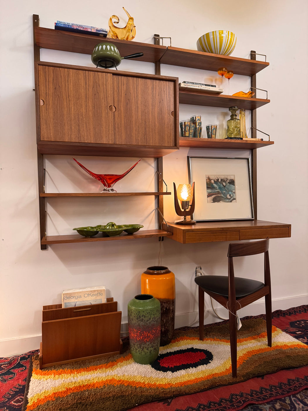 Danish Walnut Wall Unit