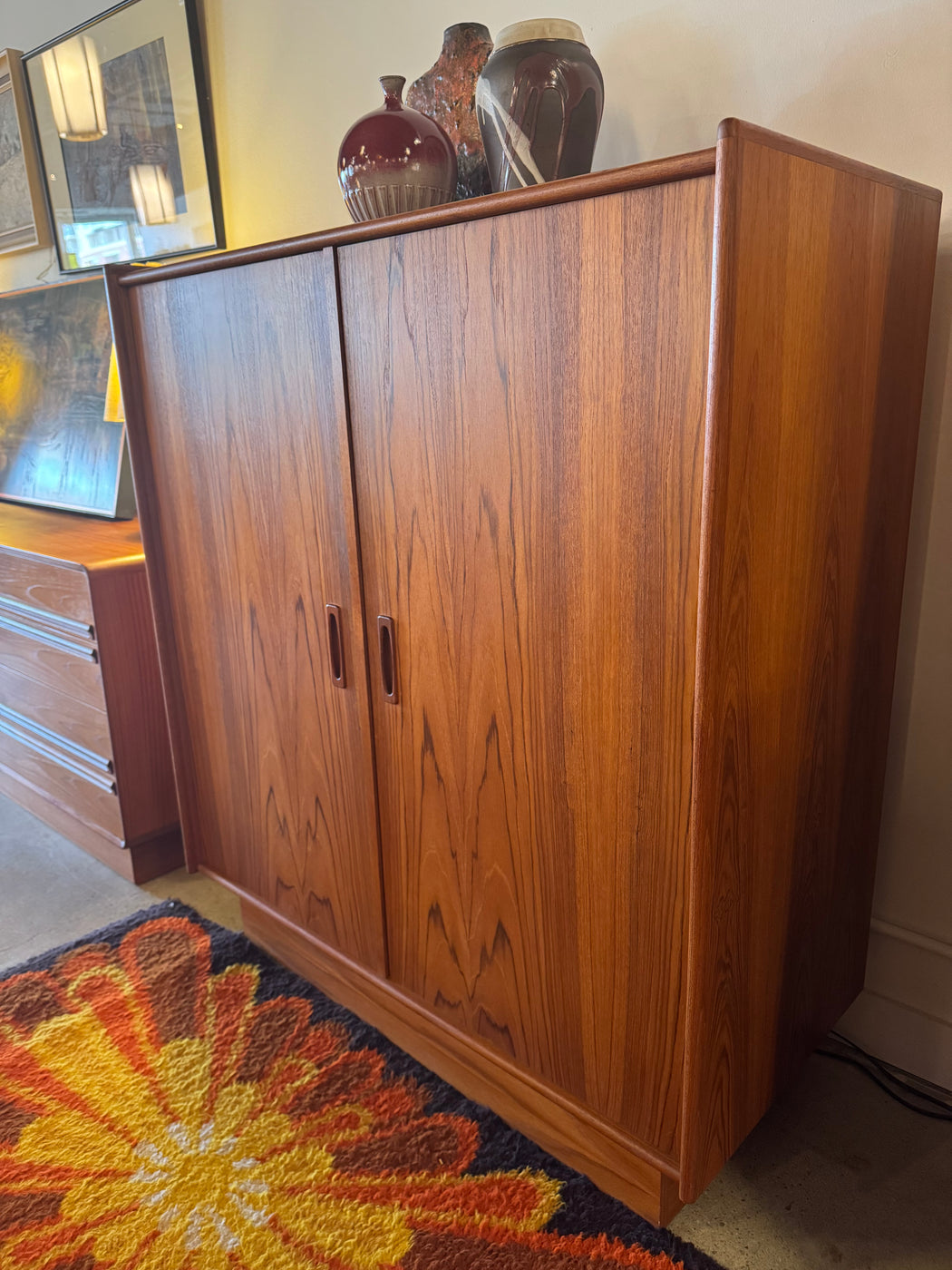 Vintage Teak Wardrobe Dresser