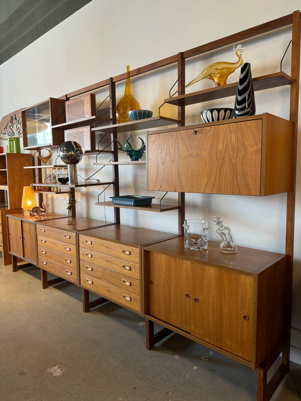 SOLD • PS Systems Teak Wall Unit