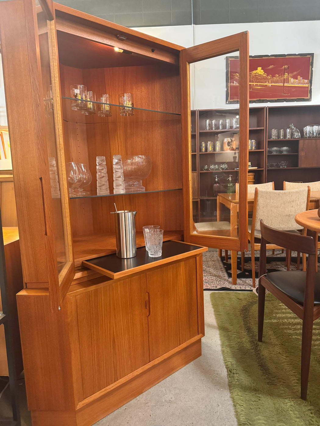 Danish Teak Corner Cabinet