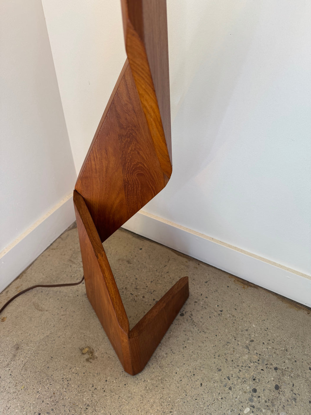 Teak Zig Zag Floor Lamp