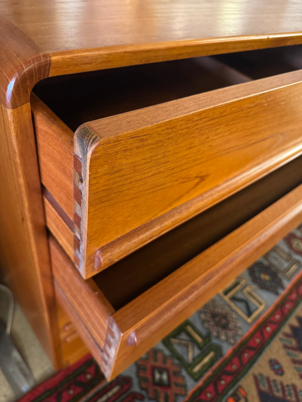 Danish Teak 8 Drawer Dresser