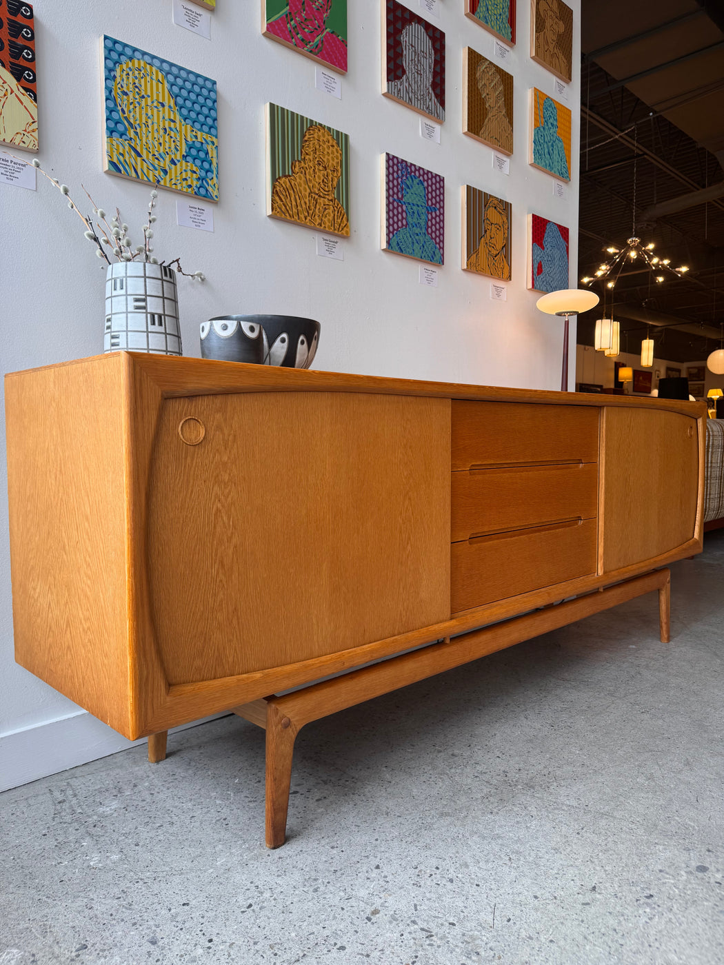 Danish Oak Atomic Credenza
