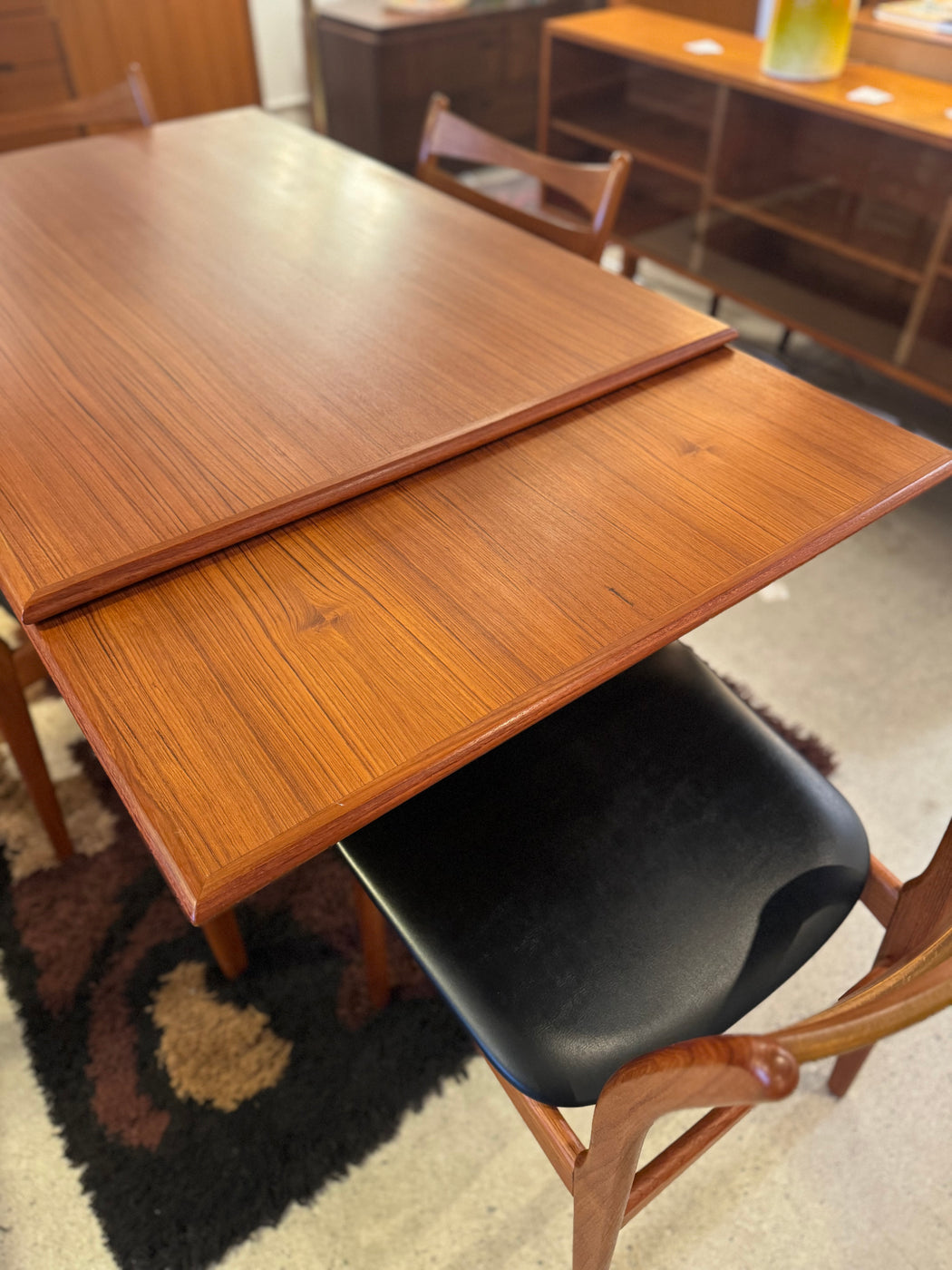 Danish Teak Draw Leaf Table