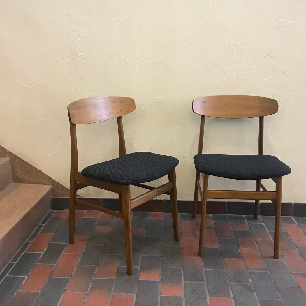Danish Teak Dining Chair Pair