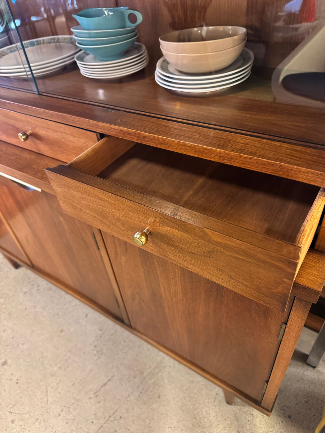 Vintage Walnut Hutch