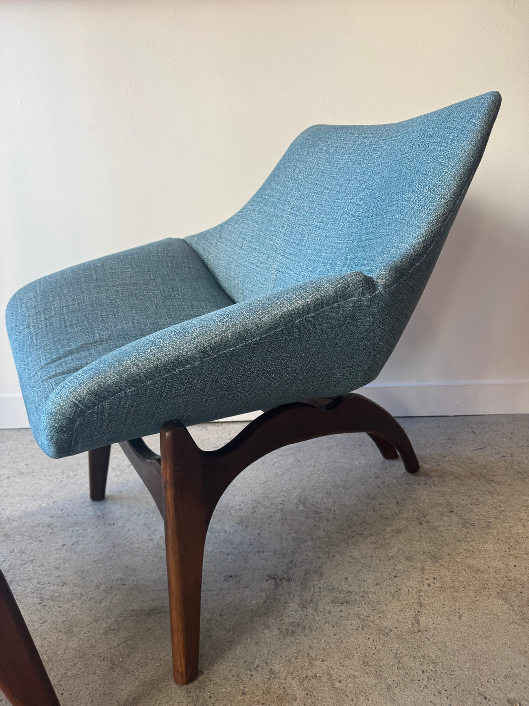 Vintage Atomic Chair + Ottoman