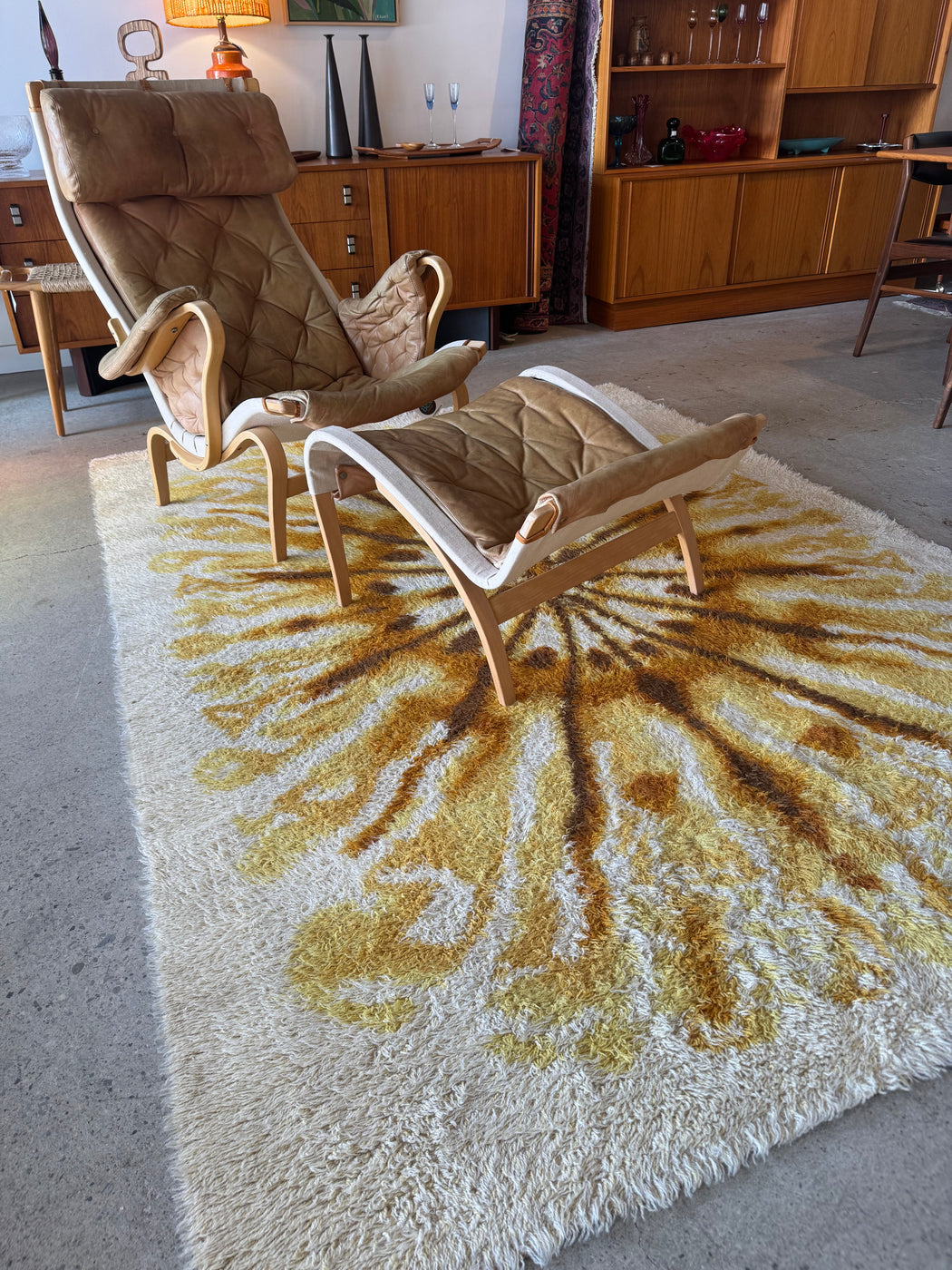 Midcentury Rya Rug