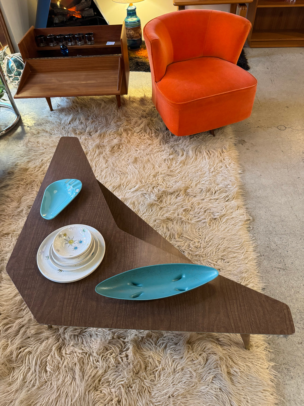 Orange 50s Swivel Chair