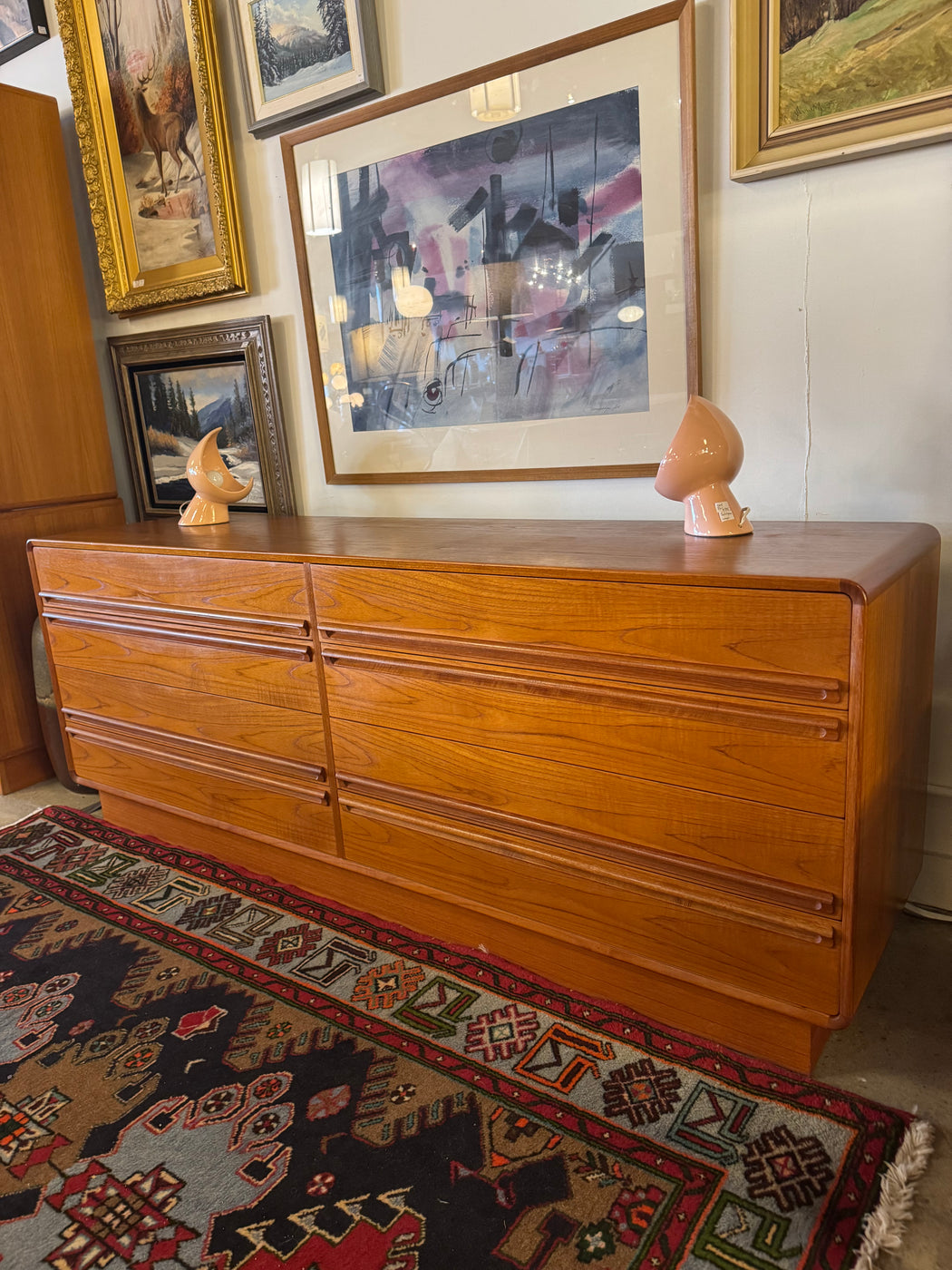 Danish Teak 8 Drawer Dresser