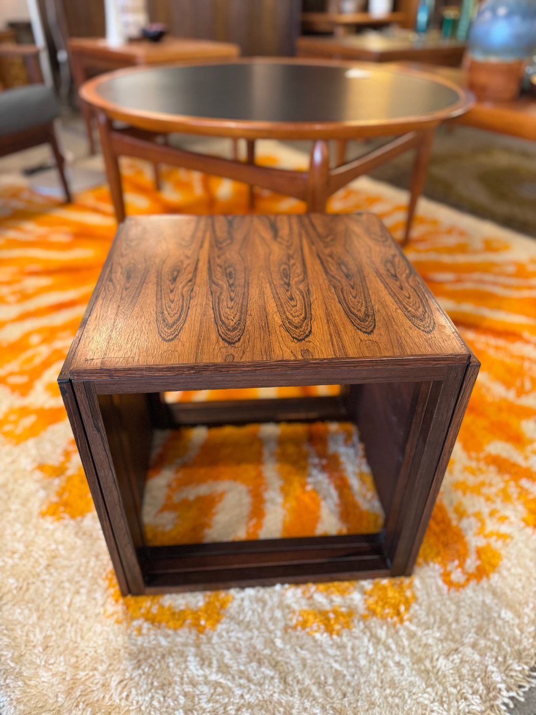 Kai Kristiansen Rosewood Nesting Cube Tables