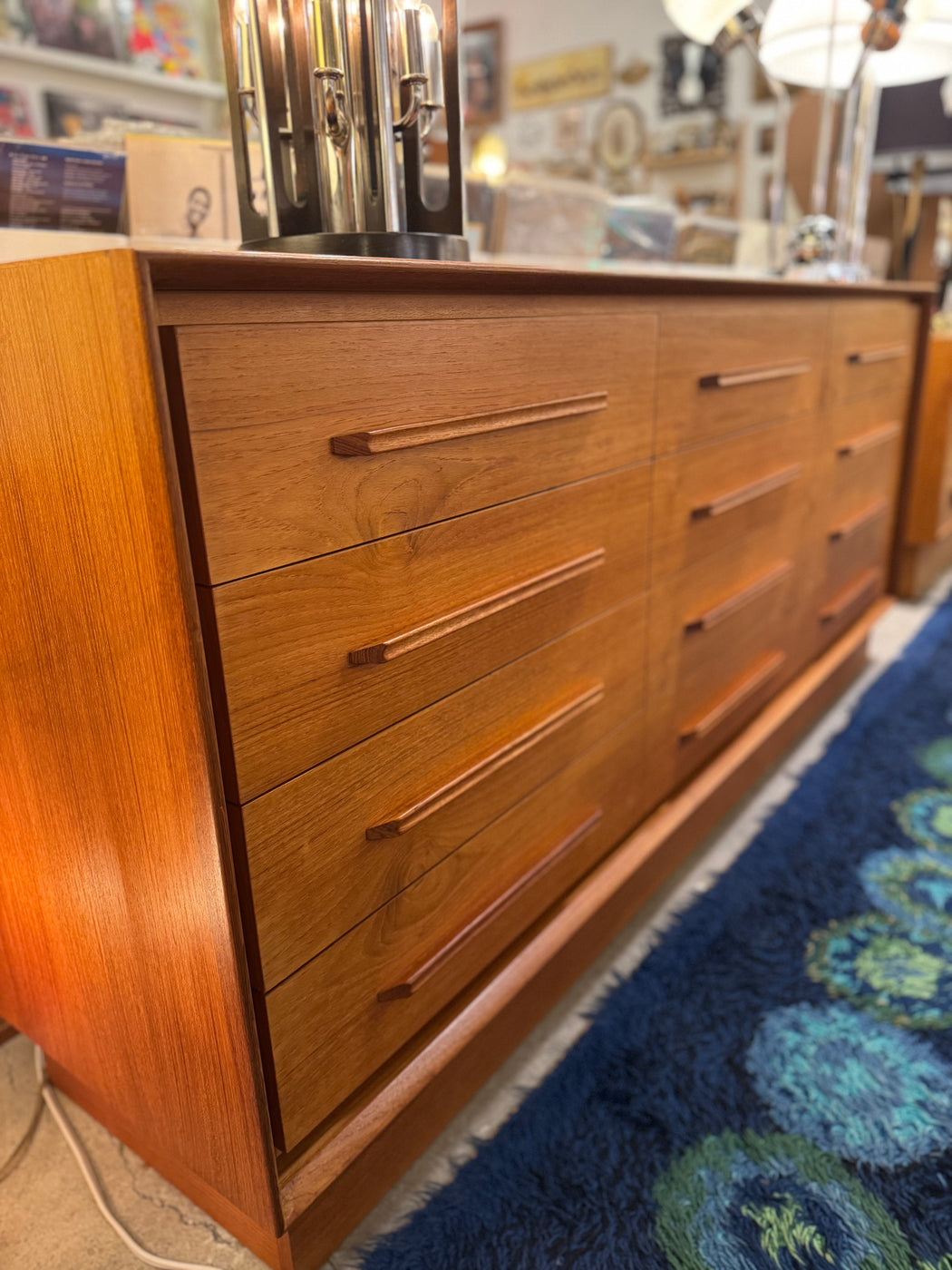 12 Drawer Teak Dresser