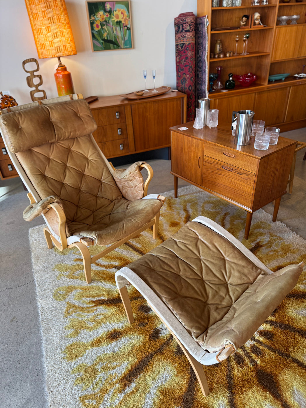 Bruno Mathsson Pernilla Chair + Ottoman