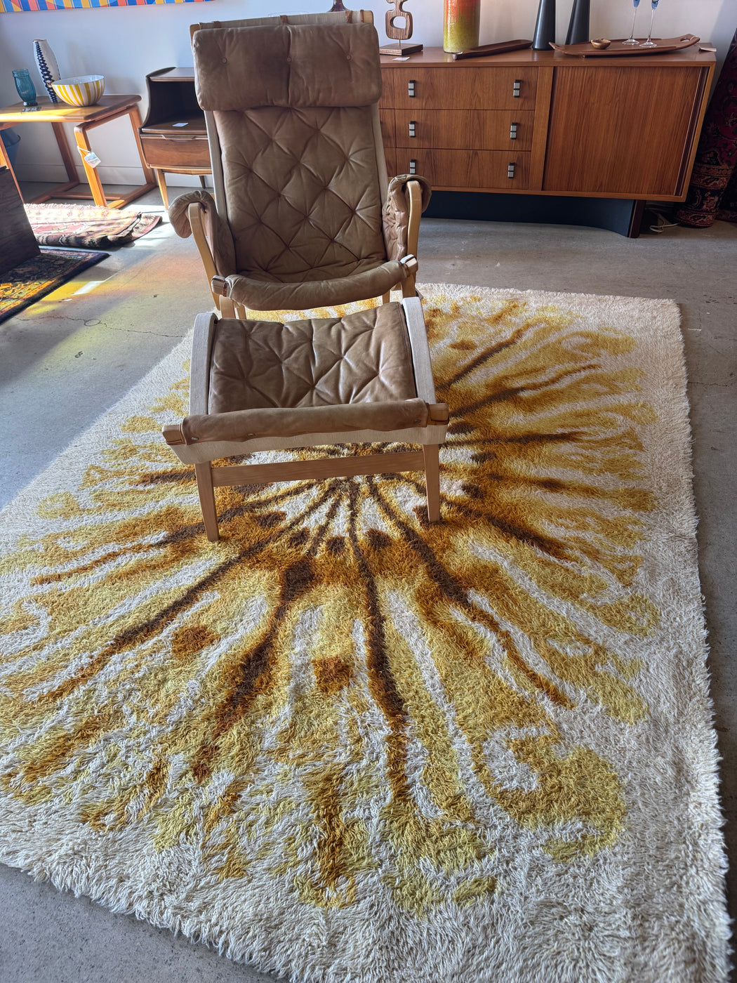 Midcentury Rya Rug