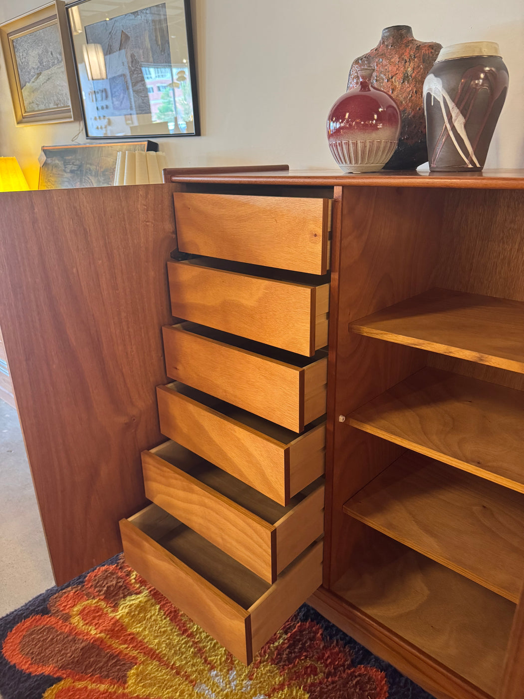 Vintage Teak Wardrobe Dresser