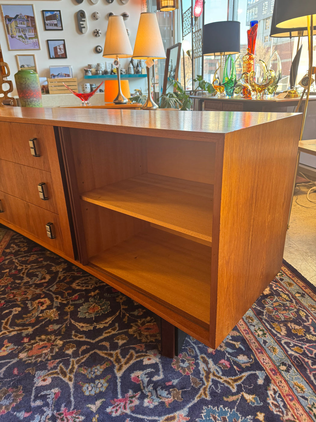 RS Associates Teak Dresser Credenza