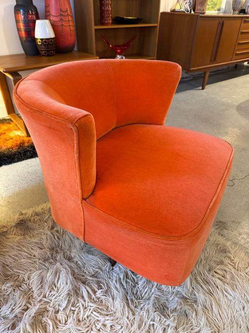 Orange 50s Swivel Chair