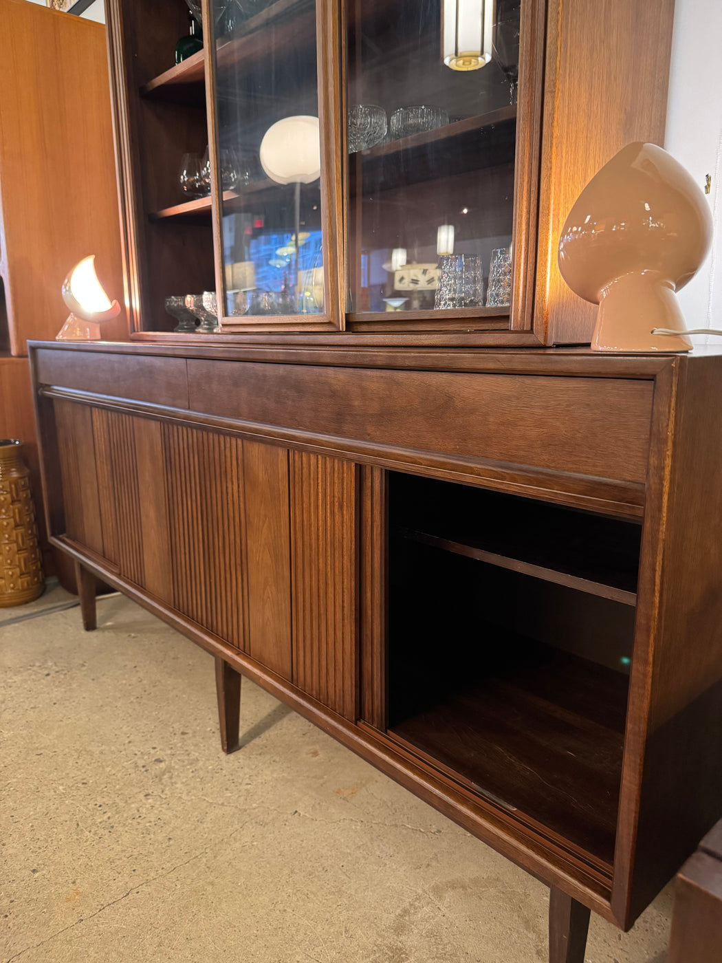 Honderich Walnut Buffet + Hutch